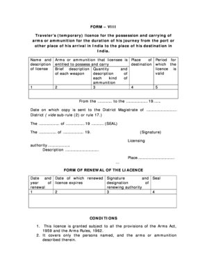Temporary Arms License for Travelers in India