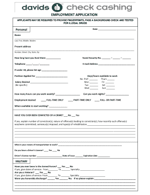 Employment Application Form