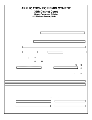 36th District Court Employment Application