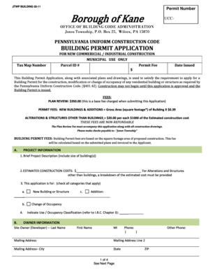 Pennsylvania Building Permit Application