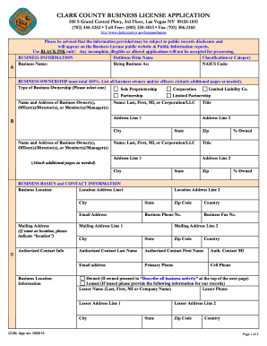 Clark County Business License Application
