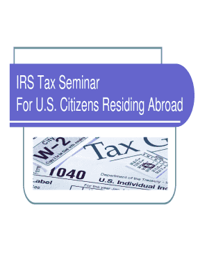 IRS Tax Seminar for US Citizens Abroad