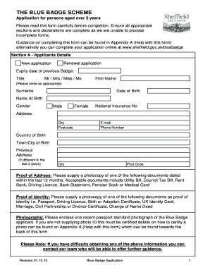 Blue Badge Scheme Application