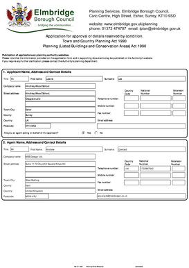 UK Planning Permission Application Form
