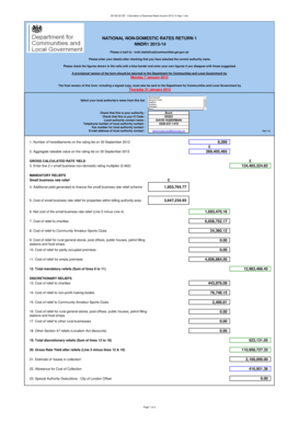 UK Non-Domestic Rates Return 2013-14