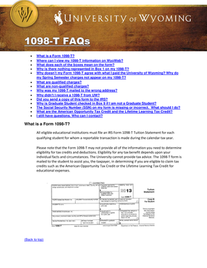 Form 1098-T Tuition Statement