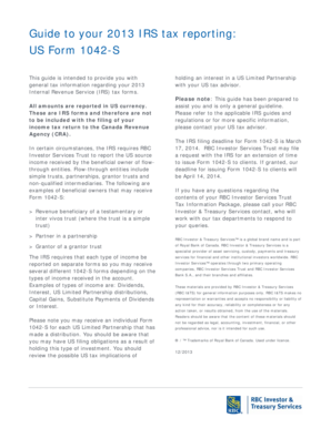 2013 IRS Form 1042-S Guide