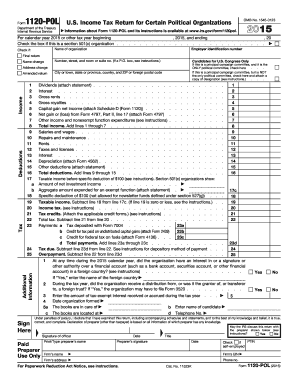 Form 1120-POL US Political Organization Tax Return