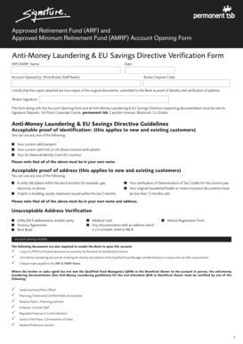 Approved Retirement Fund Account Opening Form