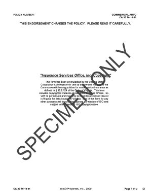 Virginia Commercial Auto Insurance Endorsement