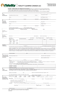 Transfer Authorization for Registered Investments