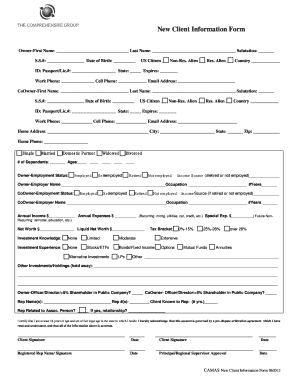 New Client Information Form