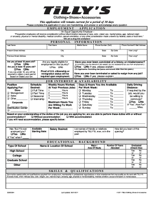 Employment Application Form
