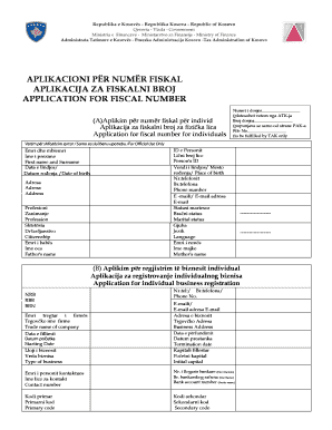 Application for Fiscal Number