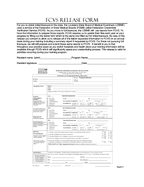 FCVS Release Form