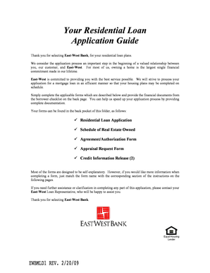 Residential Loan Application Guide