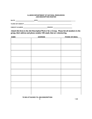 Illinois Group Volunteer Roster