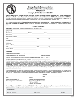 Court Access Card Renewal Application