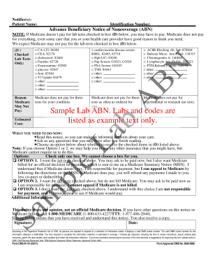 Advance Beneficiary Notice of Noncoverage (ABN)