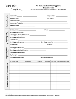 Pre-Authorization Request Form