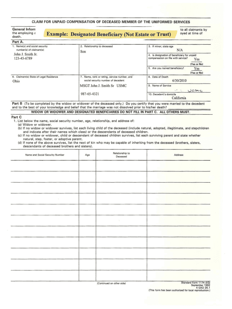Download Form Sf 1174 Fill Out Sign Online DocHub