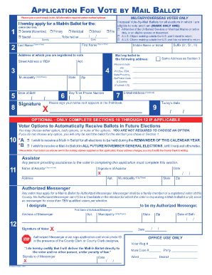New Jersey Vote by Mail Ballot Application