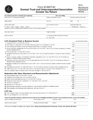 Massachusetts Form M-990T-62