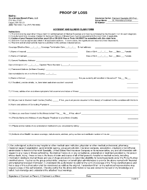 Accident and Illness Claim Form