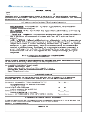 Payment Terms Agreement