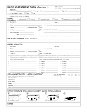 Rapid Assessment Form