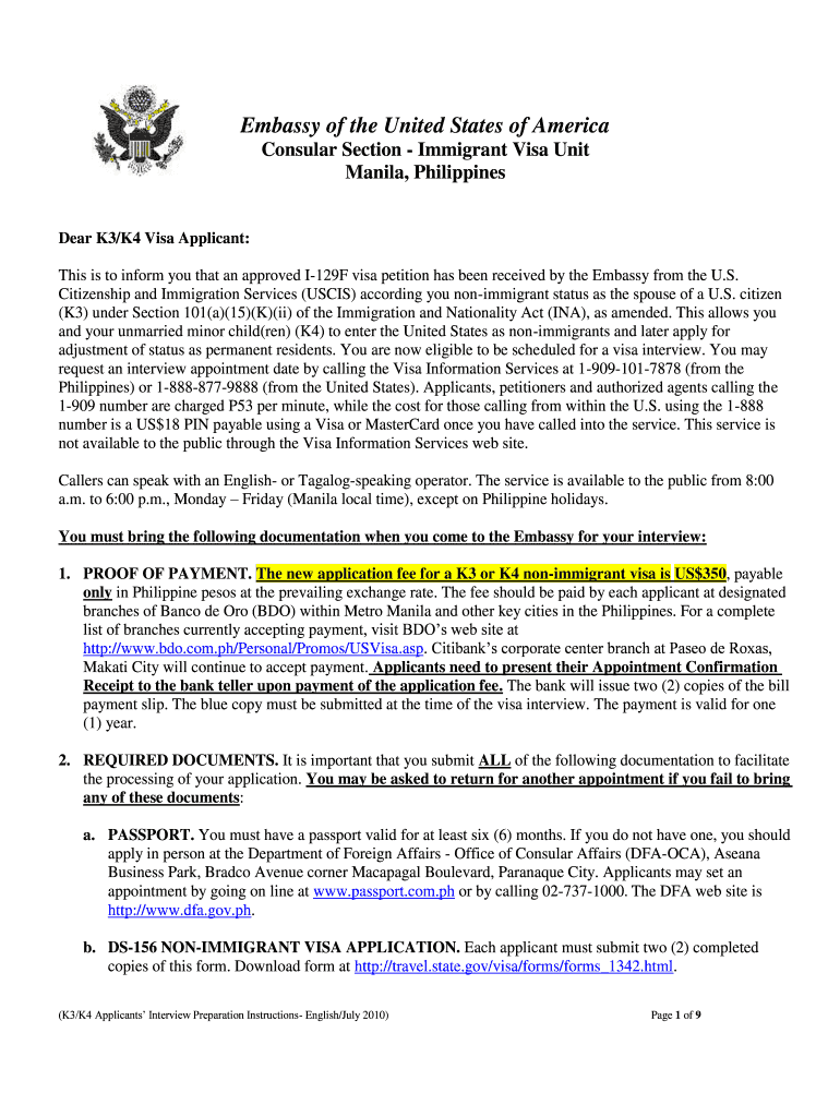 Fillable Online photos state Embassy of the United States of America