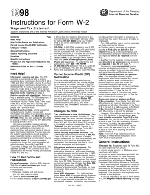 Instructions for Form W-2