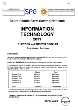 South Pacific Form Seven Certificate