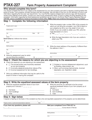 Illinois Farm Property Assessment Complaint Form
