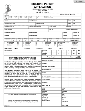 Building Permit Application