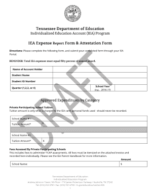 Tennessee IEA Expense Report Form
