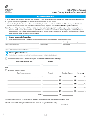 Gift of Shares Request