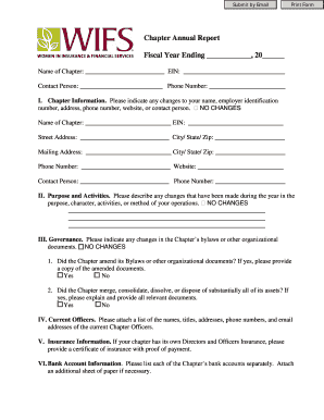 Chapter Annual Report Form