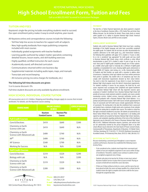 Keystone National High School Enrollment Form