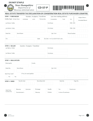 New Hampshire Real Estate Transfer Tax Declaration
