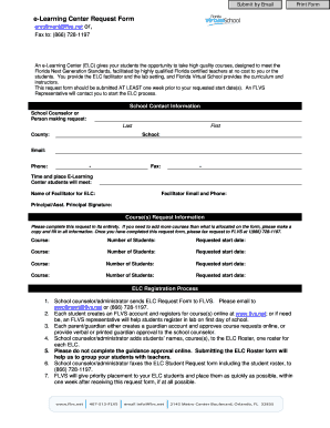 e-Learning Center Request Form