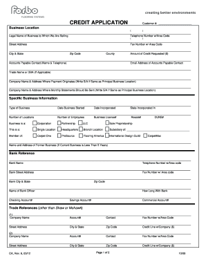 Forbo Flooring Credit Application