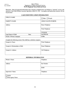 DCFS Regional Nurse Referral Form