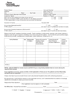 Ohio Financial Assistance Application
