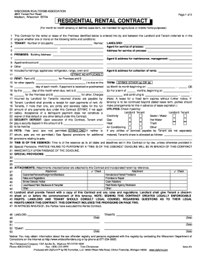 residential rental contract