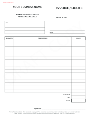 Invoice template - blank invoice template