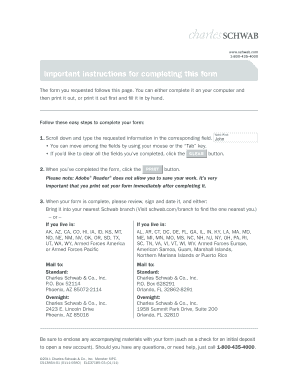 Schwab MoneyLink Electronic Funds Transfer Form