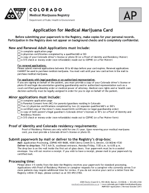 Colorado Medical Marijuana Card Application