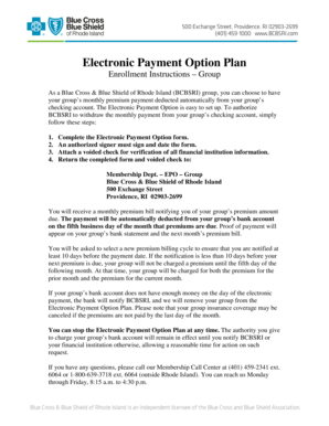 Electronic Payment Option Form