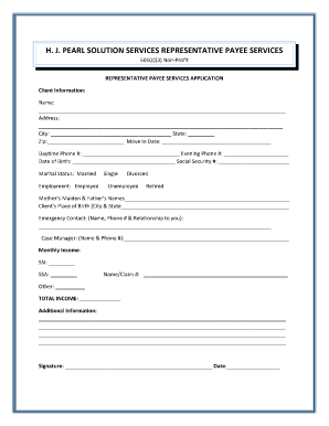 Representative Payee Services Application